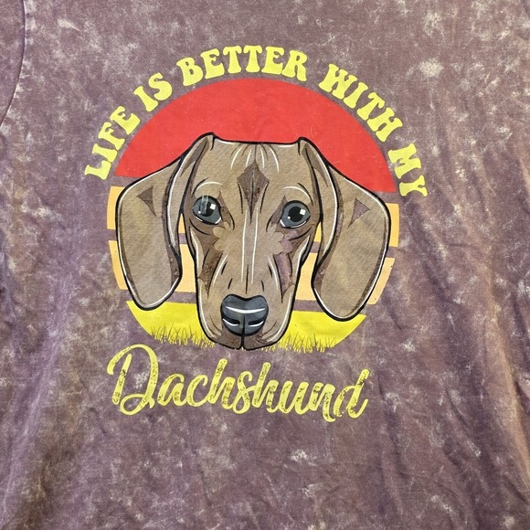 Life is Better with My Dachshund Shirt Unisex Bloom Pop Heavy Cotton Tee Small - Picture 2 of 7